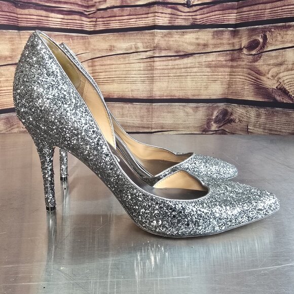 Badgley Mischka D'Orsay Glitter Pump - Picture 5 of 7